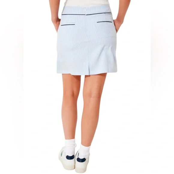 TUCKERNUCK RENWICK Periwinkle and White Seersucker Skort - Picture 4 of 16